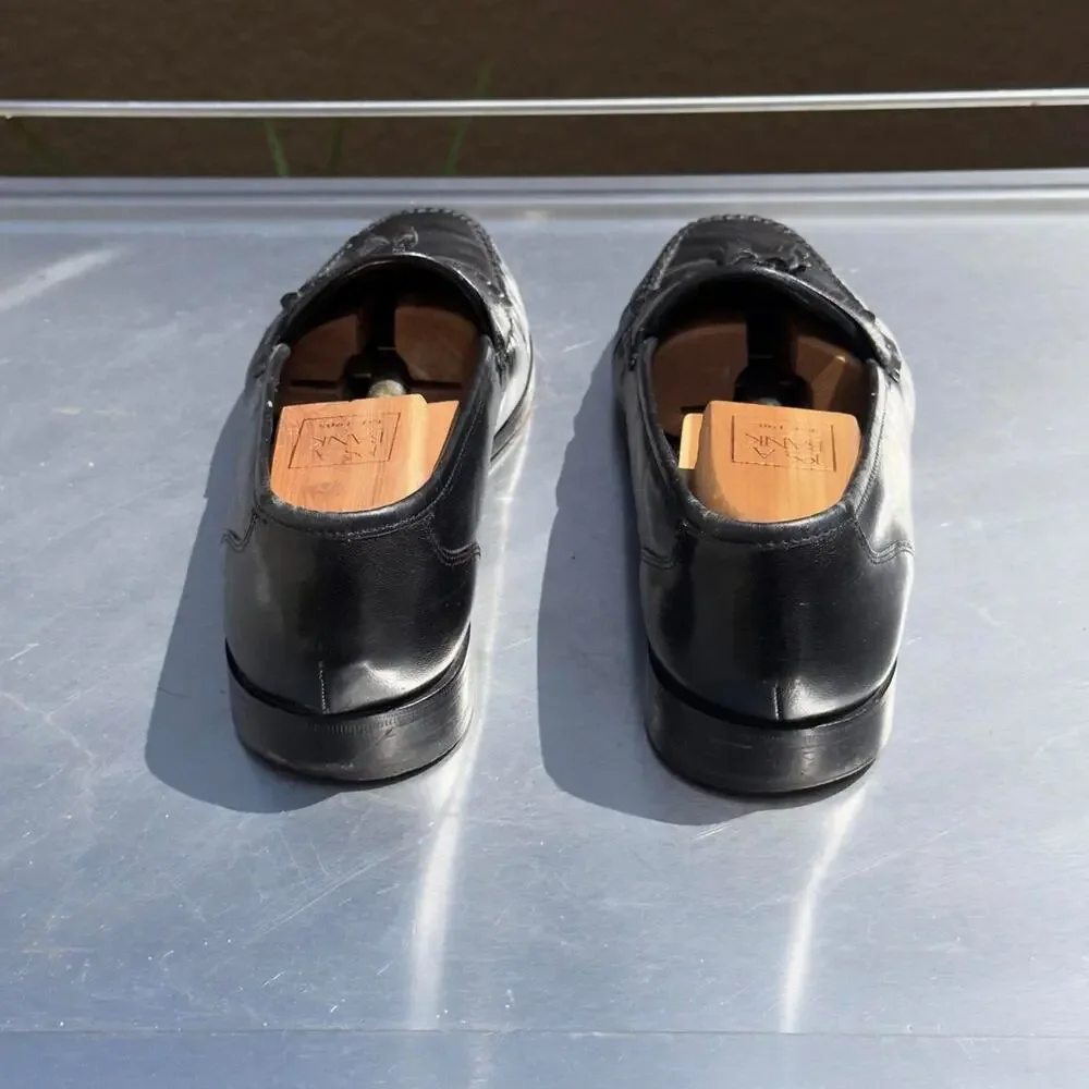 Towncraft Black Leather Loafers with Tassel - Size 9 D